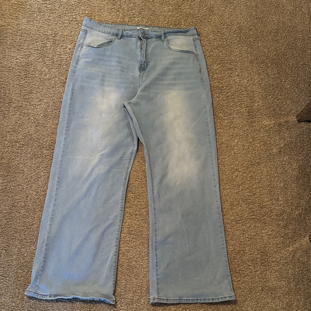 Kreamy Light Blue Mid-Waisted Stretch Jeans – Size 2X